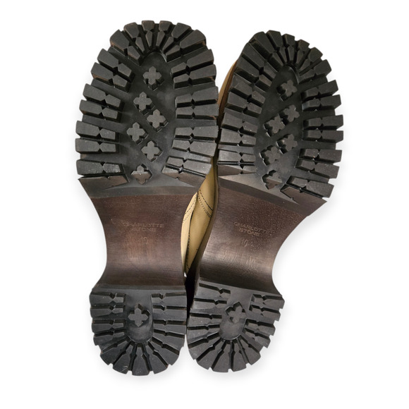 Charlotte Stone Oat Cream Loni Slingback Platform Clog Shoes Size 10 - Picture 8 of 8